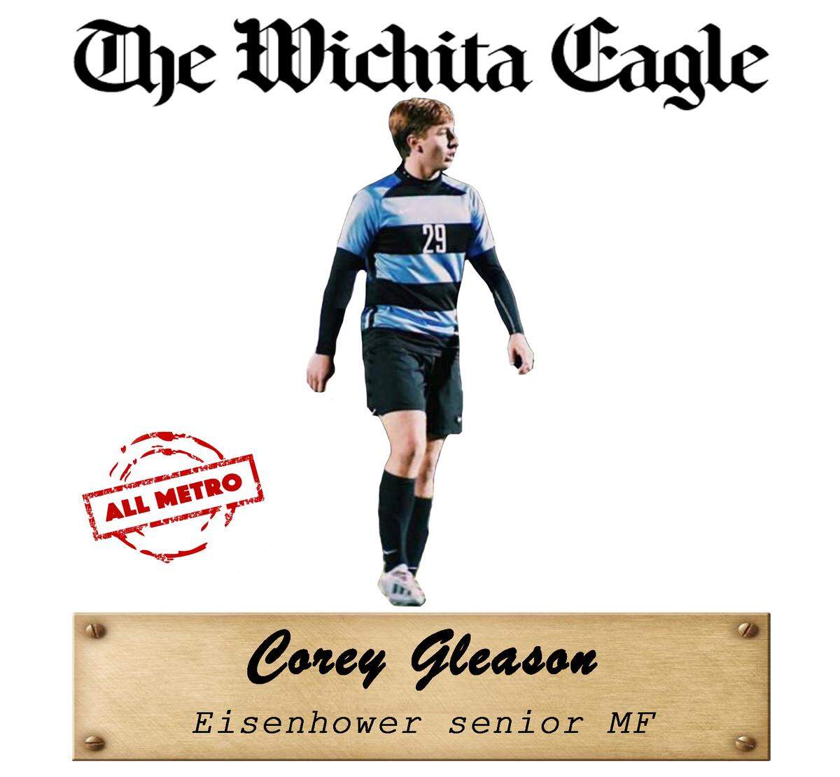 Eisenhower senior midfielder Corey Gleason