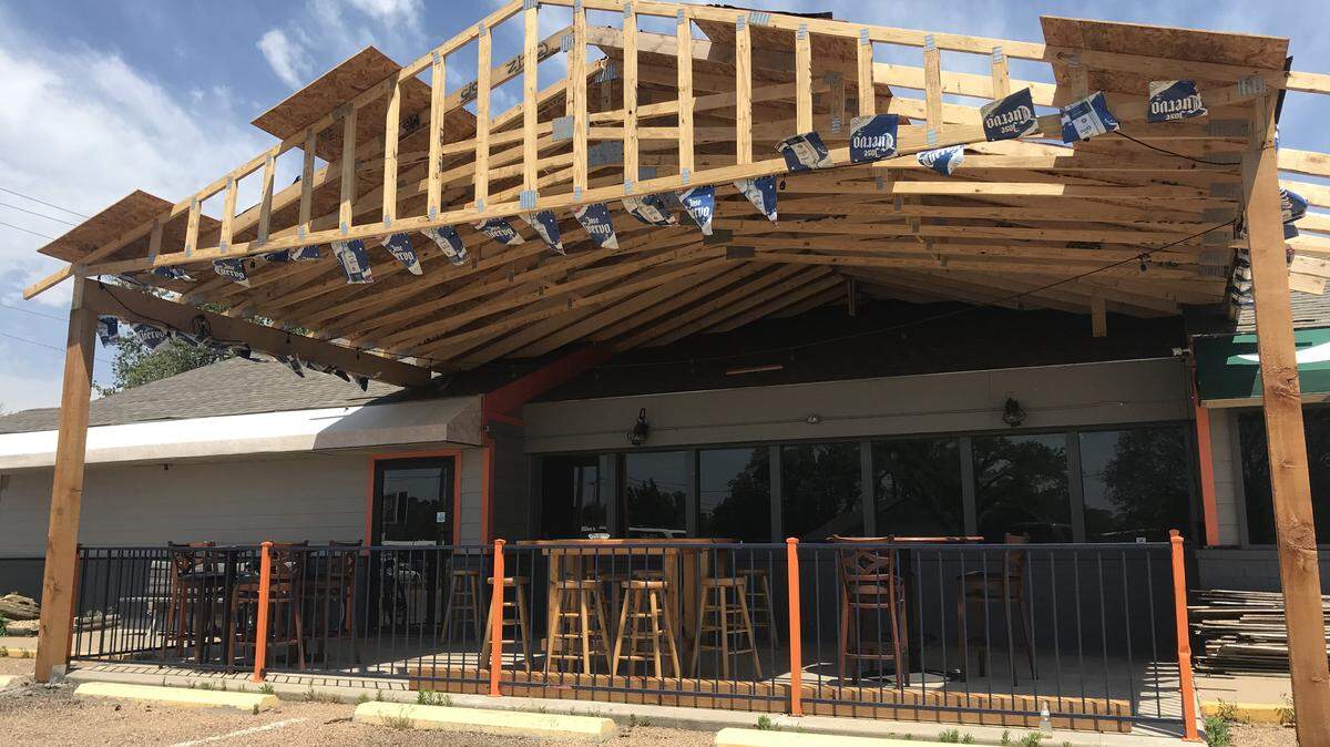 The owners of the new Copas Loka's are adding a covered patio at the entrance.