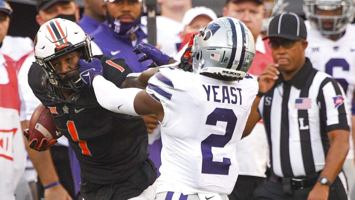 Former Kansas State defensive back Russ Yeast (2) was chosen in the seventh round of the 2022 NFL Draft by the reigning Super Bowl champions, the Los Angeles Rams. “I am proud of Russ,” Craig Yeast says of his son.