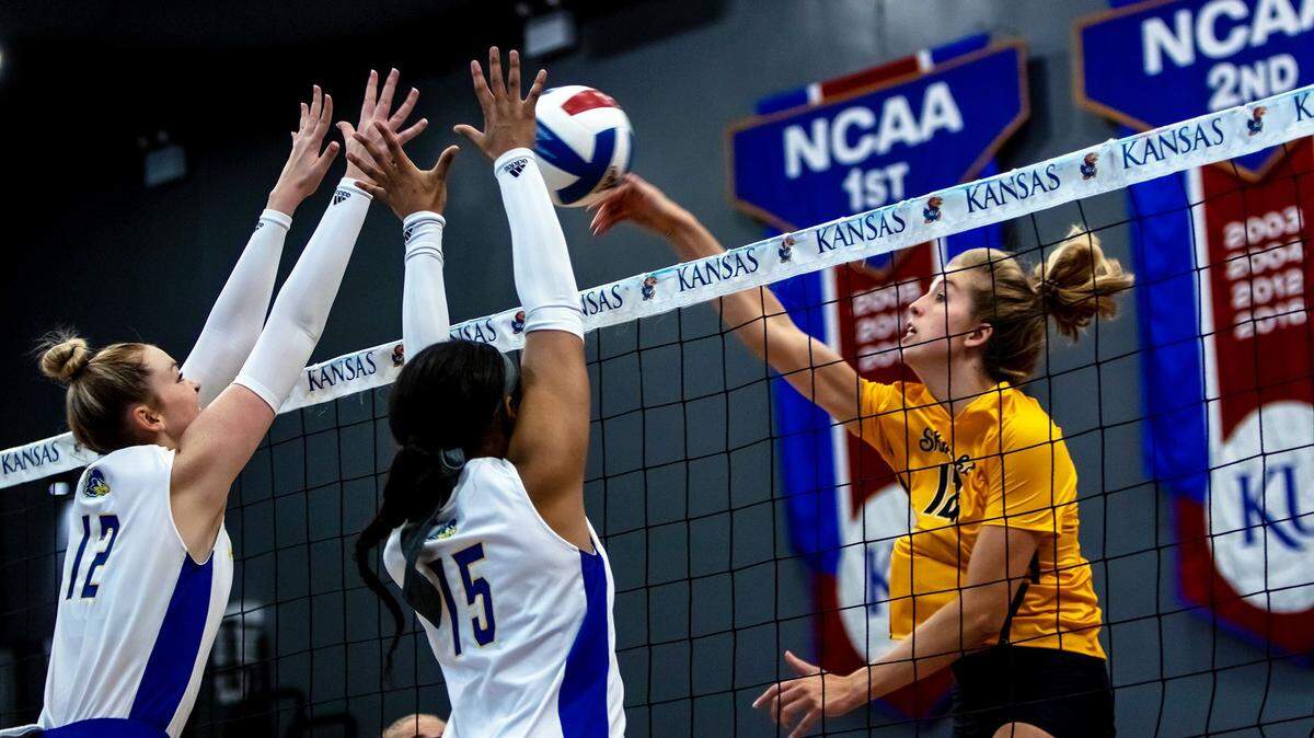 Wichita State freshman middle blocker Lauren McMahon has been one of the early-season surprises for the Shockers volleyball team.