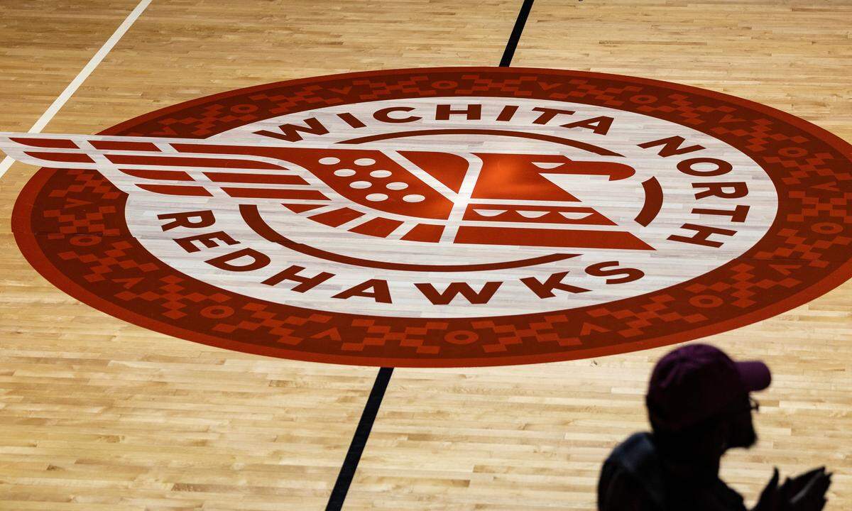 The North High Redhawks logo was unveiled during a pep rally at the school on Thursday.