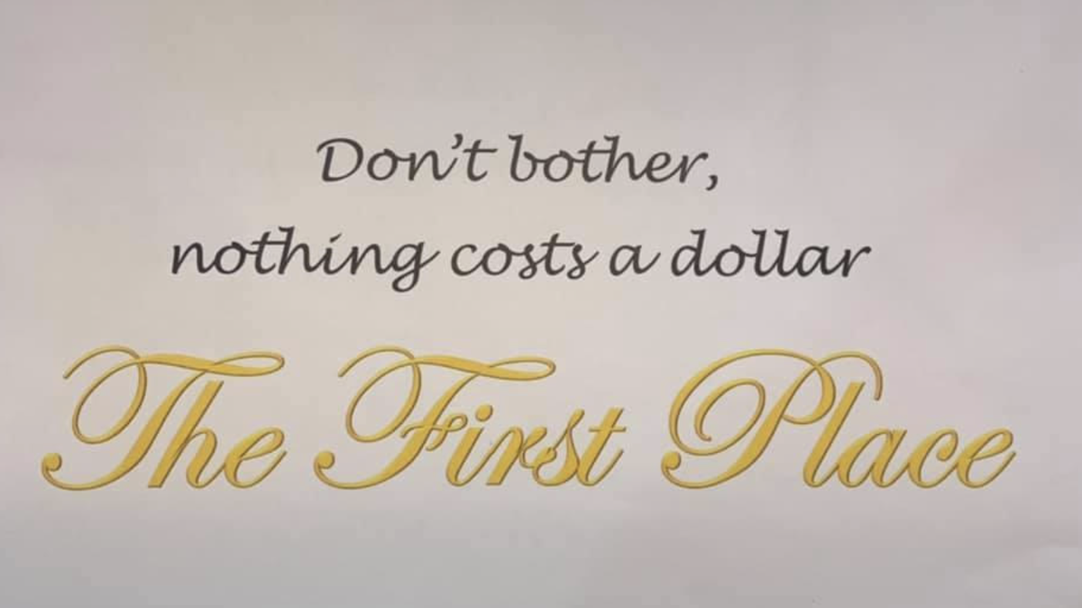 What started as a mock advertisement for fun between friends turned into a real Facebook ad for the First Place this week.