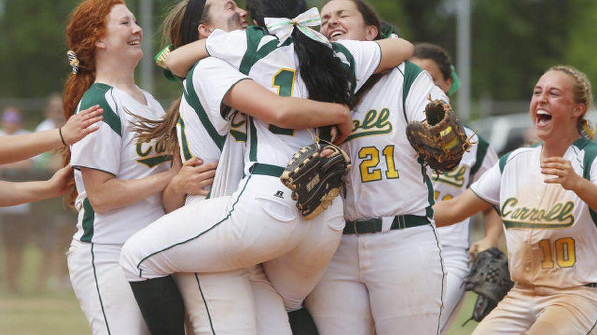 Bishop Carroll won its third straight title, 5-0 over Mill Valley in the 5A state championship game at TRYC. (May 23, 2013)