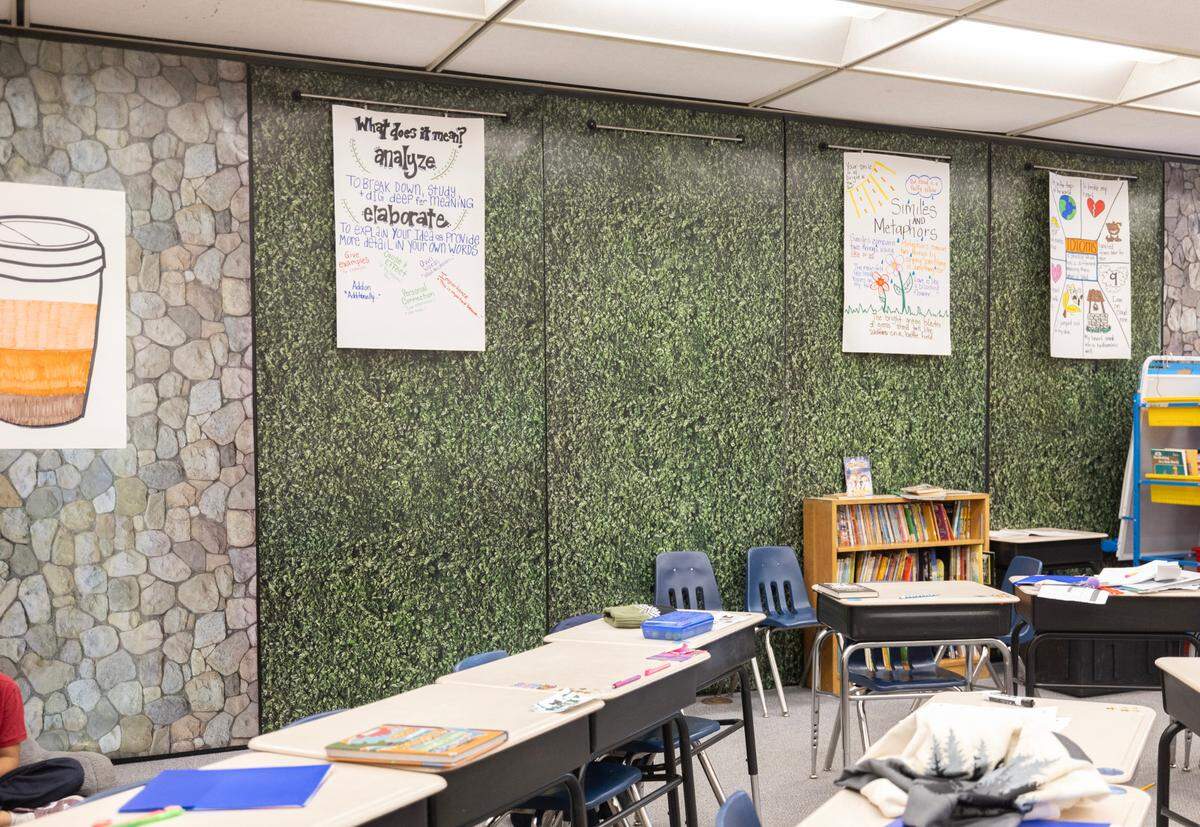 Removable partitions separate some of the classrooms at Black Traditional Magnet Elementary School, making it easy for noise to bleed from classroom to classroom.