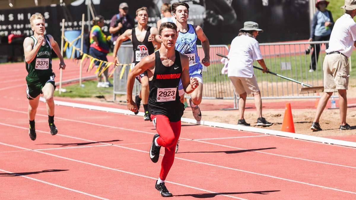 Moundridge freshman Kaden Elmore delivered a historic performance for a boy sprinter at the Kansas high school state track and field meet, winning two golds and two silvers in Class 2A.