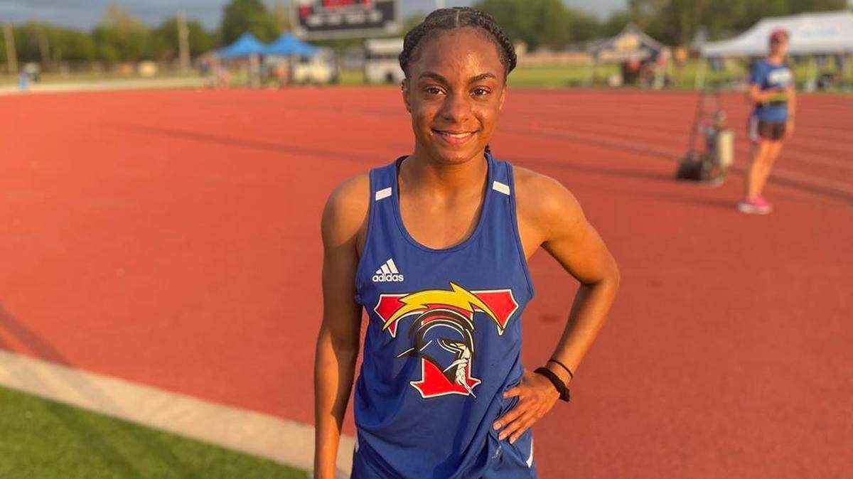 Wichita South senior Serenity Jackson has dedicated her senior season to her grandmother who passed away last summer. She enters the state track meet as a contender in all three sprints in Class 6A.