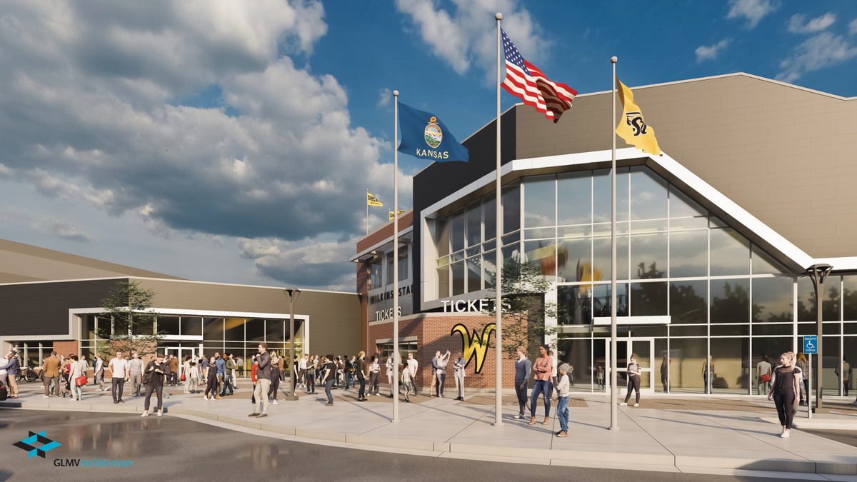 A potential look at the brand new entrance to Wilkins Stadium in the renovation project for the Wichita State softball team.