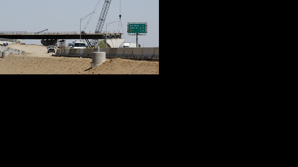 Construction on the 13th Street bypass over I-235. A two-mile stretch between Central and Zoo Boulevard will be closed from 7 p.m. Friday until Monday night, so 12 steel bridge beams can be installed. (April 15, 2014)

