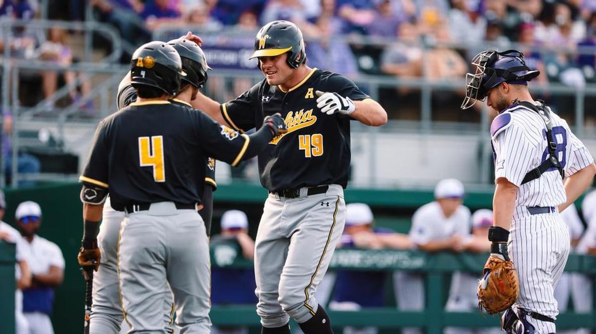 Wichita State slugger Payton Tolle hit one of six home runs by the Shockers in their 10-4 win at Kansas State on Tuesday. It was the most home runs hit by WSU in a game since 1998 and the first win in Manhattan since 2012.