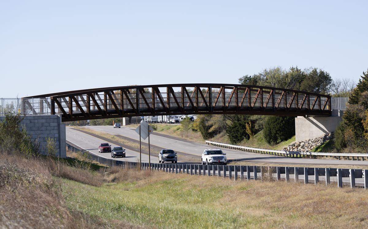 The Redbud Trail Bridge takes pedestrians and bicyclists on the Redbud Trail over U.S. 54 in Augusta. A ribbon cutting ceremony will take place at 4 p.m. Nov. 7. Parking for the event is at APAC at 11221 U.S. 54 in Augusta.