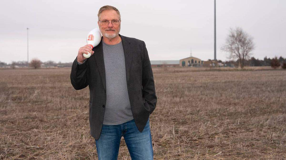 Ray Baty’s 32-lane bowling complex was supposed to open by now in west Wichita. Instead, it’s now planned for Park City’s new Champtown. 