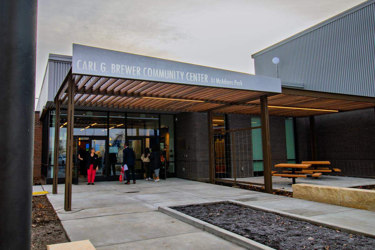 The newly reopened and renamed Carl G. Brewer Community Center at 1329 East 16th Street North. The recently expanded center is now open Monday through Friday from 9 a.m. to 10 p.m., Saturdays from 10 a.m. to 5 p.m., and Sundays from noon to 5 p.m.