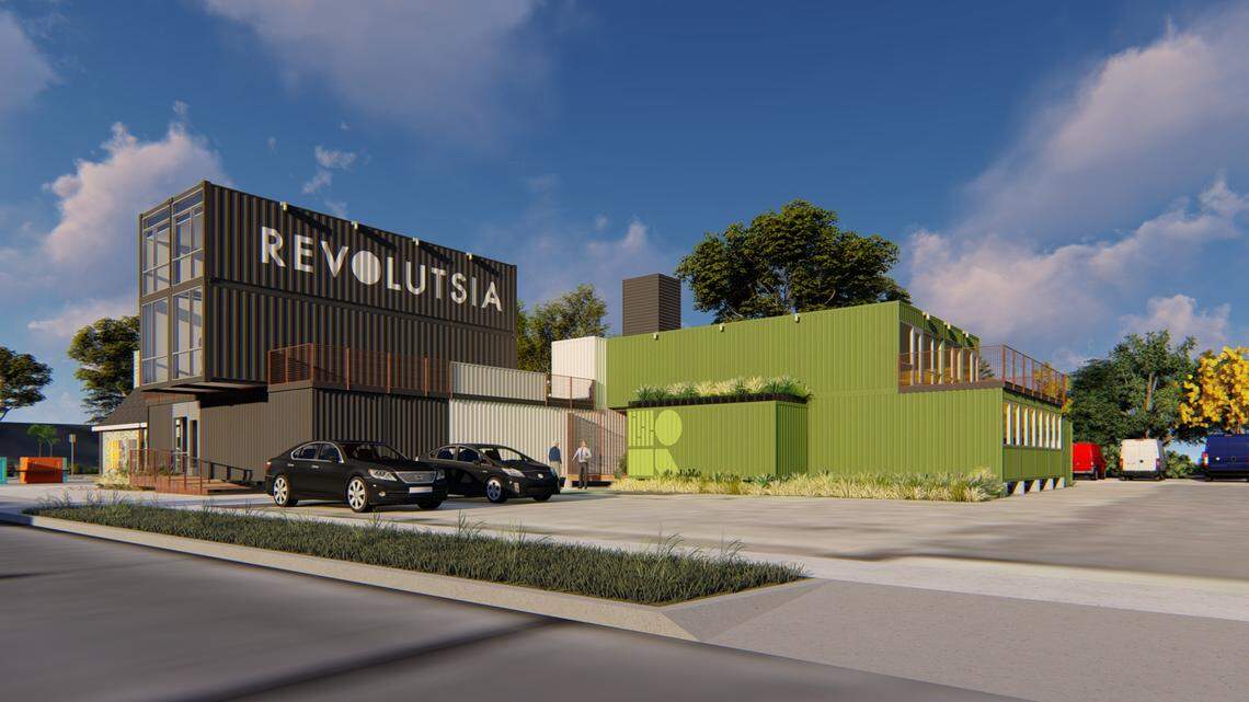 Shipping container mall Revoutsia, at Central and Volutsia, will be the site of next month’s Matcha Madness event.