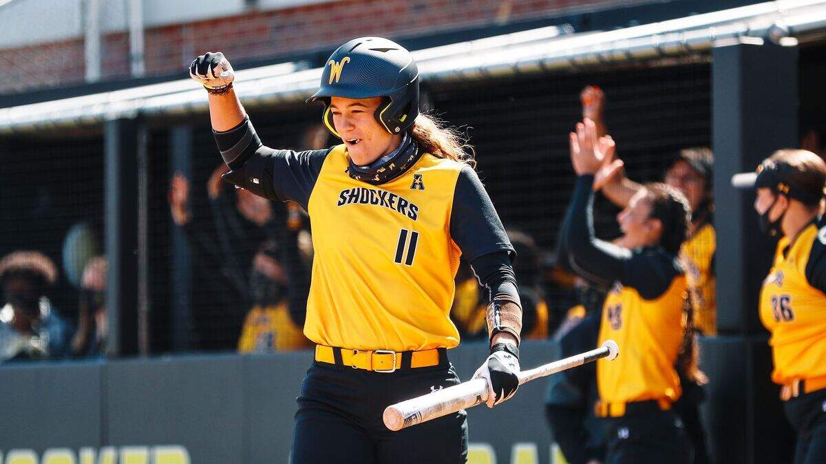 Wichita State junior Neleigh Herring is part of the offense that is on pace to re-write the entire Shockers’ softball history book this season.