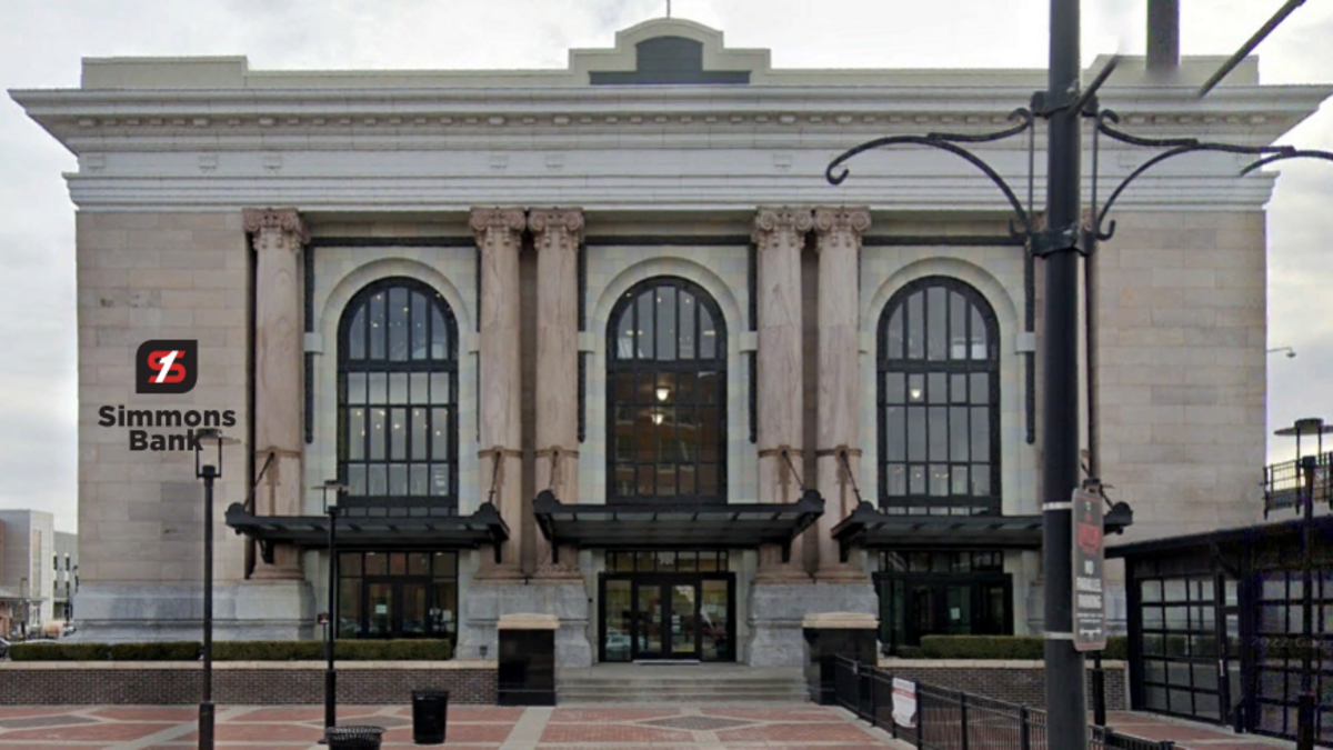 Mock-up of the Simmons Bank sign that will appear on Union Station in downtown Wichita after the City Council voted to override the historic preservation board’s denial.