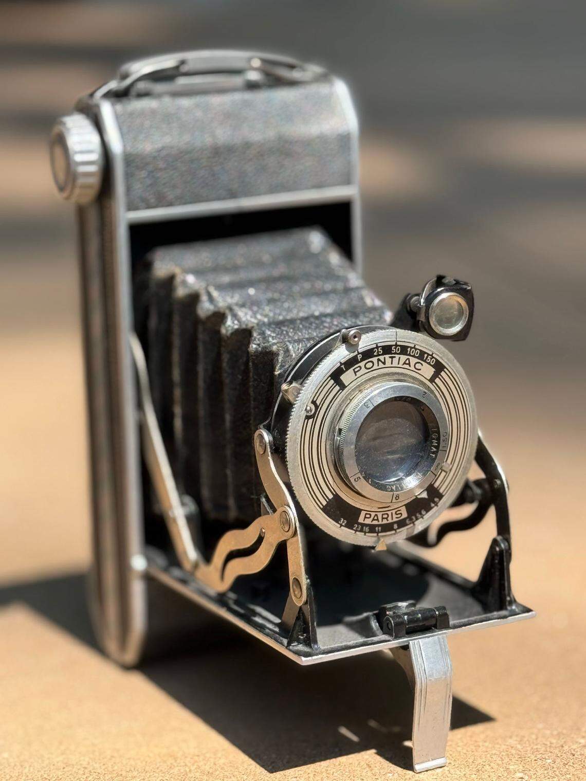Sonia Greteman is loaning this 1941 Pontiac Bloc Métal camera, which was part of an expansive collection of cameras owned by her father, Kenneth Greteman, to the Ulrich Museum for its upcoming “Getting Personal” exhibition.