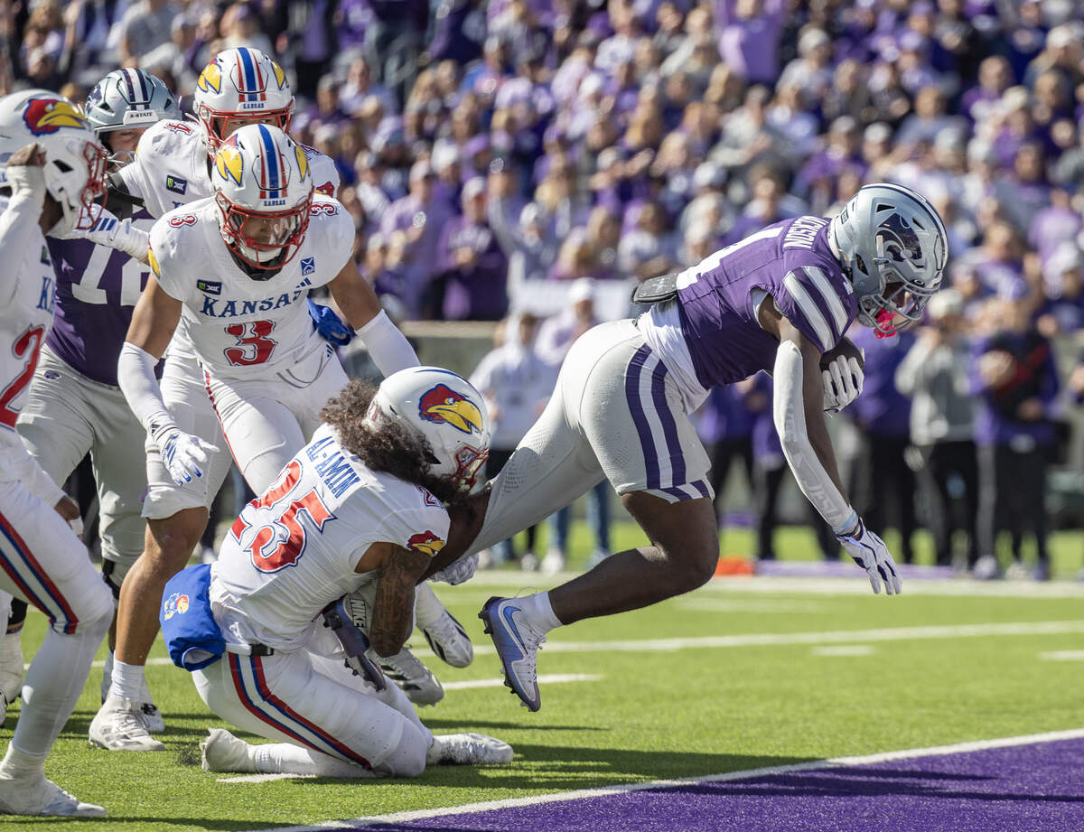 Kansas State running back Joe Jackson during the third quarter of the Sunflower Showdown game against Kansas in Manhattan on Saturday, Oct. 17, 2026.