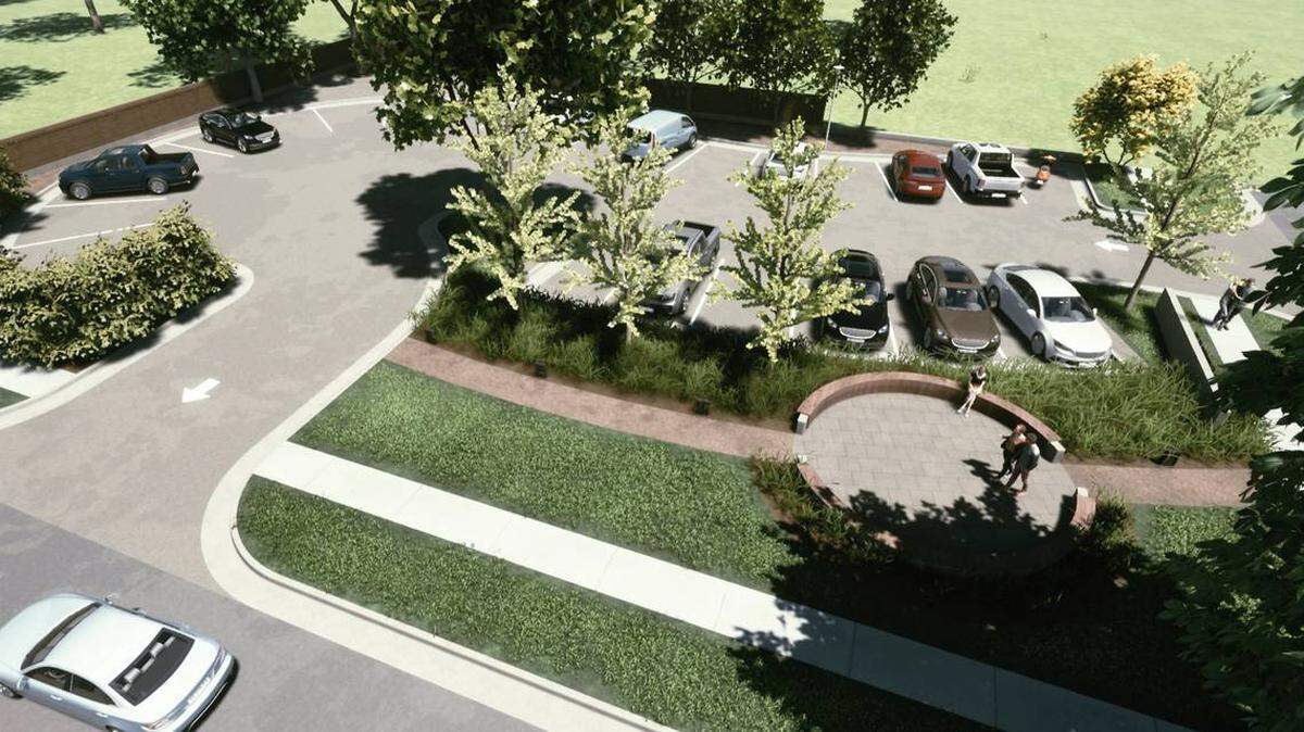 The Belmont’s owners originally submitted this drawing of their plans for the parking lot behind their business back in 2021.