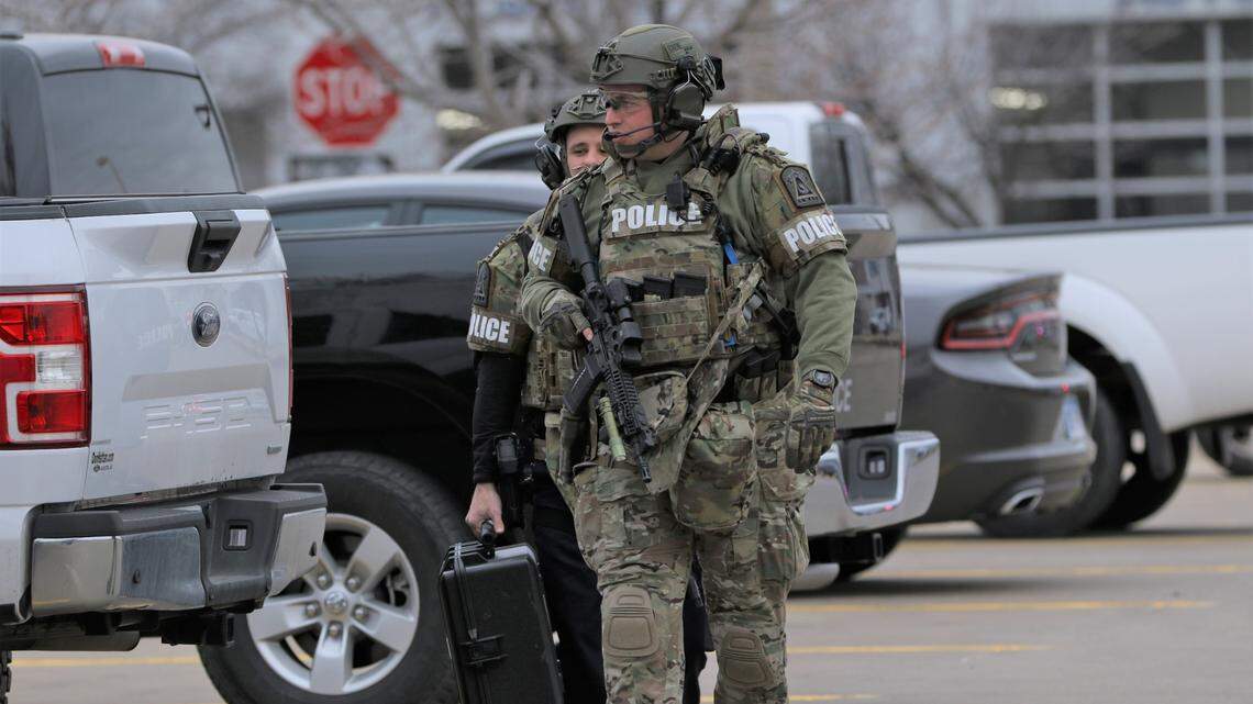 Members of the Wichita SWAT team responded Thursday afternoon to a house near downtown where a man wanted by authorities was refusing to come out.
