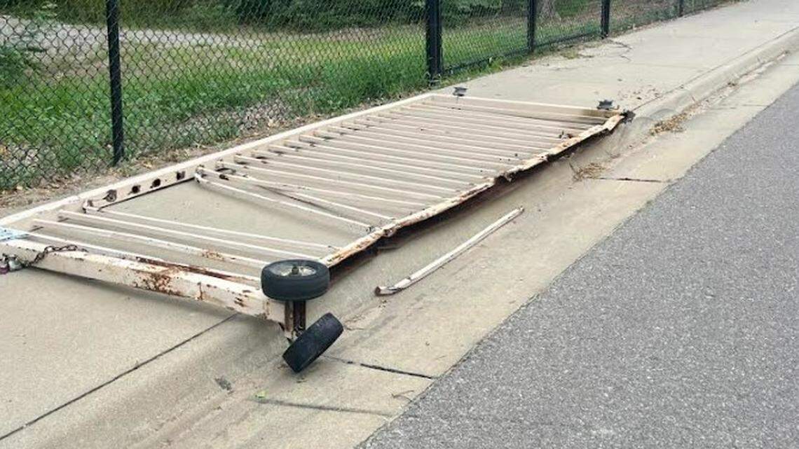 Someone stole a vehicle from the Wichita water treatment plant. The vehicle rammed and tore off the gate at nearby Botanica and ripped a fence at Sim Park Golf Course early Thursday.