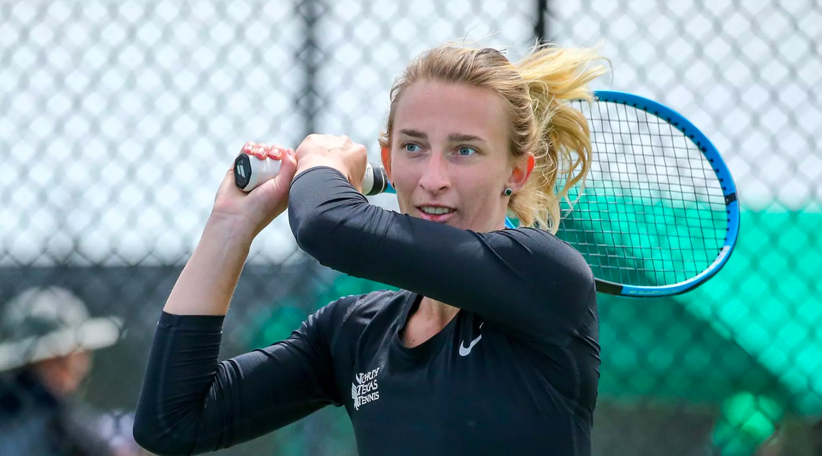 North Texas is where Maria Kononova was a star tennis player from 2015-19 and also where she met her future husband, Thomas Rosenmueller, who was a standout golfer.