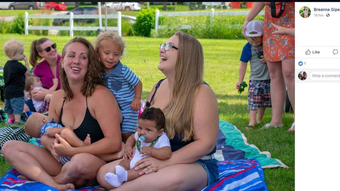 Mary Davis and Stephanie Buchanan organized a Poolside Nurse-In protest after they were asked to cover up or stop breastfeeding in the kiddie pool at Mora Aquatic Center.