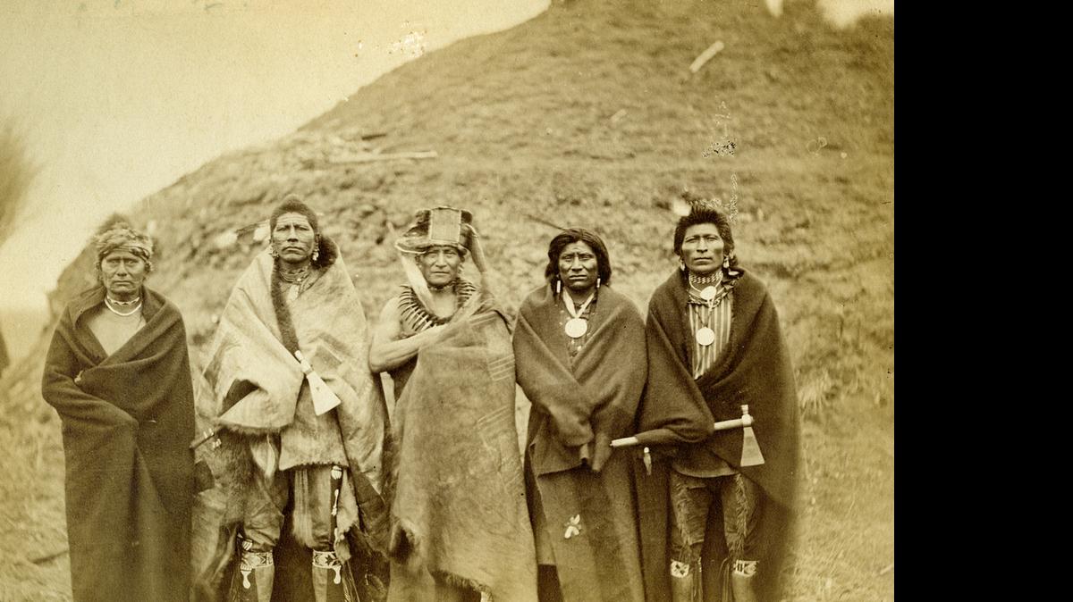 Pawnee Headmen: Photo taken approximately in 1870 at Camp Supply in
Indian Territory, by William S. Soule. They were procured by Wichitan
A.A. Hyde