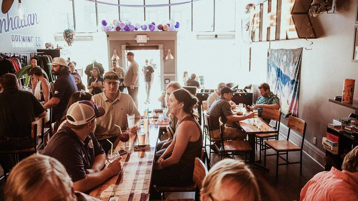 Manhattan Brewing Company’s flagship tap room operates at 406 Poyntz Avenue in Manhattan.
