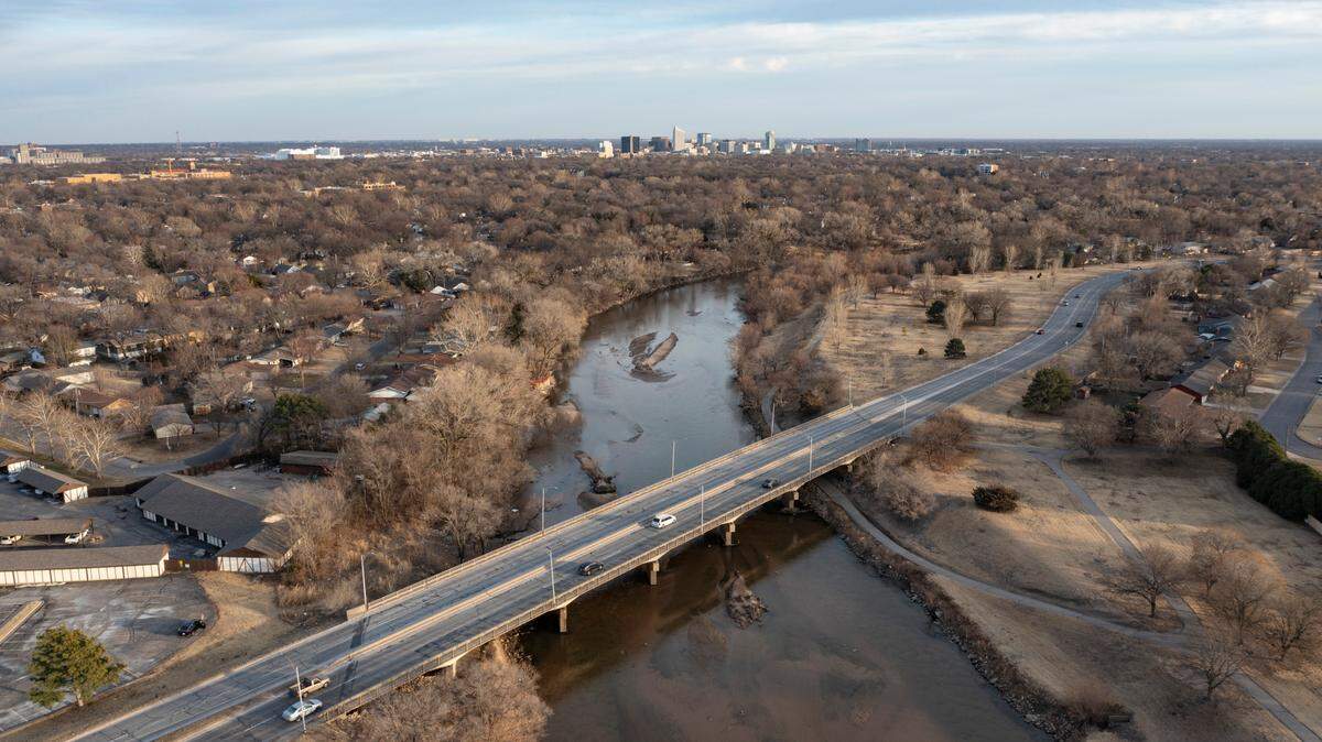 This bridge over the Arkansas River near 21st and Amidon is now closed for replacement, which is estimated to take a year and a half to complete.