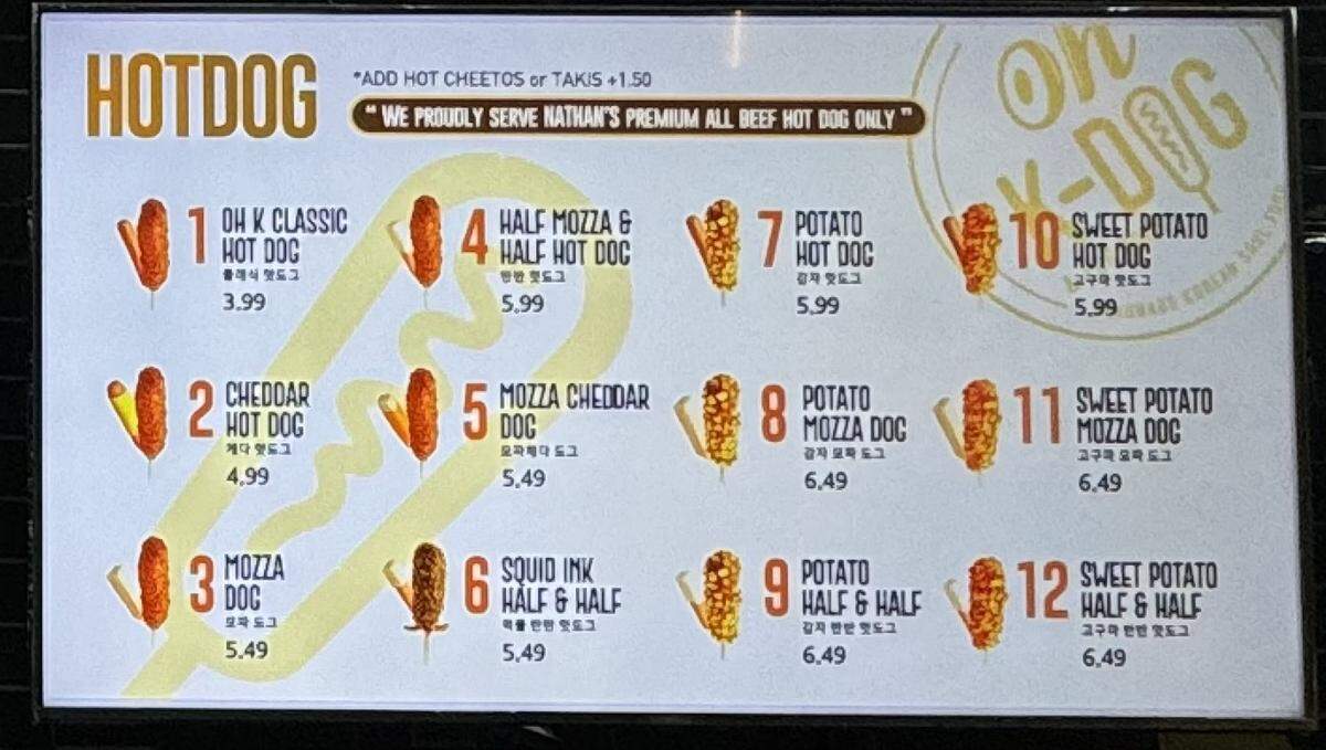 Oh K-Dog menu 2