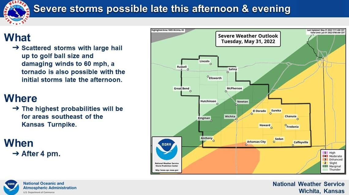 Kansas weather: severe storms possible starting Tuesday | Wichita Eagle