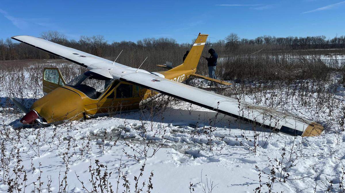 The pilot crash-landed his plane Thursday in Linn County because of a reported fuel line freeze.