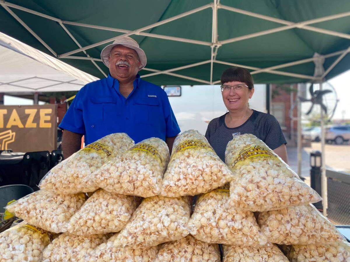 Jack and Becky Ysidro, owners of Crave’n Kettle Corn, will be back at the Old Town Farm & Art Market this season.