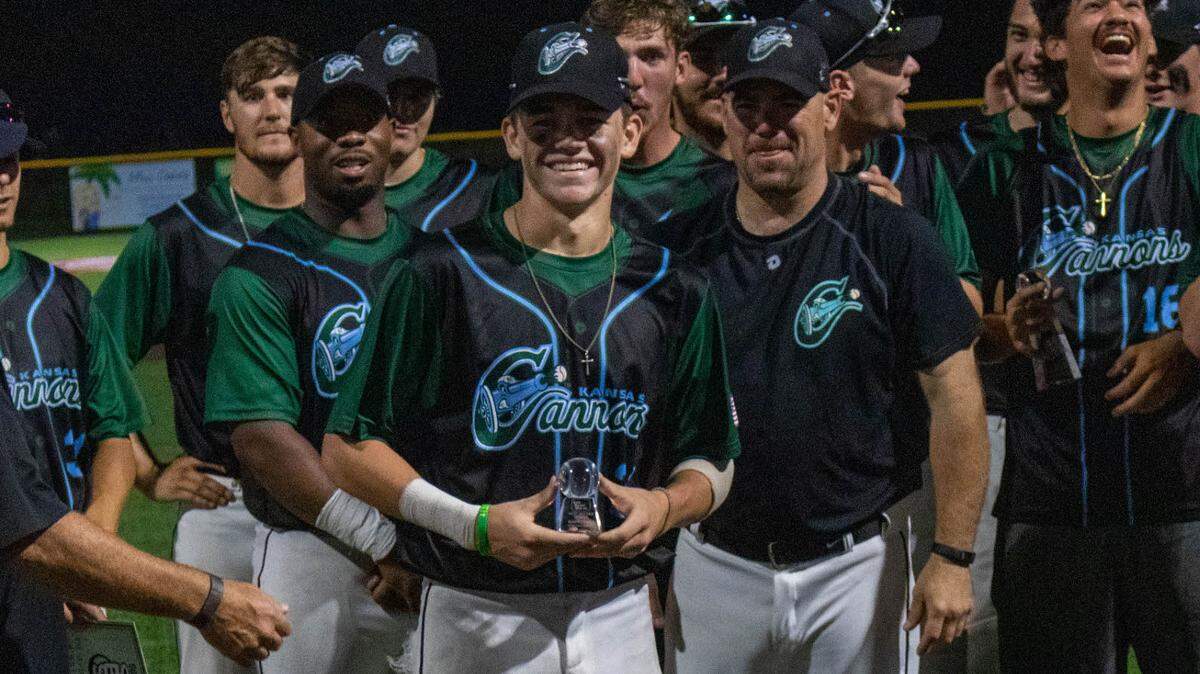 Kansas Cannons outfielder Paul Schoenfeld, a recent graduate of Bishop Carroll, was named the inaugural MVP of the SummerBall Showdown.