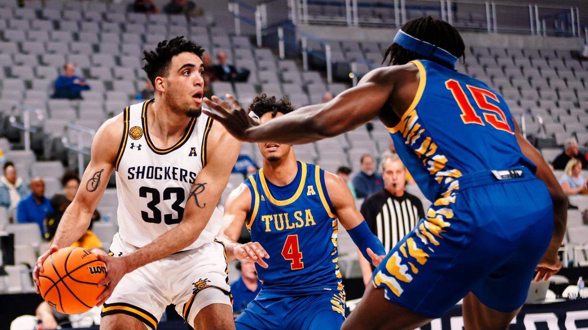 Wichita State senior James Rojas helped lead the Shockers to a dominant opening-round victory over Tulsa in the American Athletic Conference tournament in Fort Worth on Thursday.