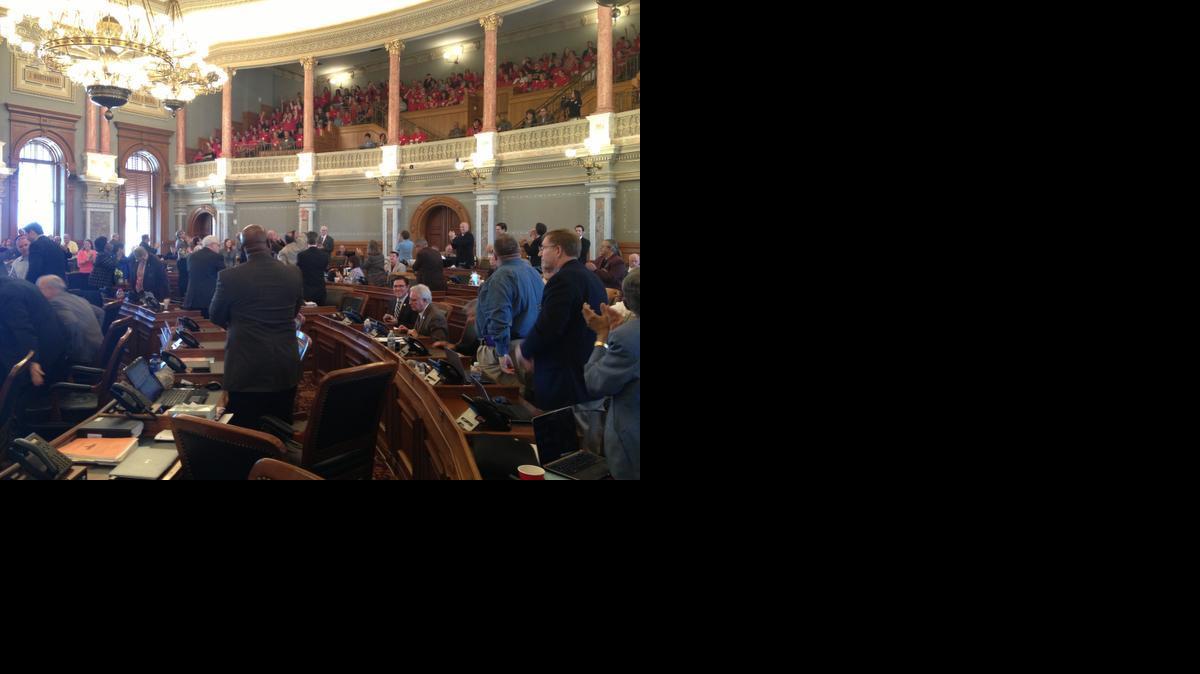 Kansas teachers fill the House gallery.

