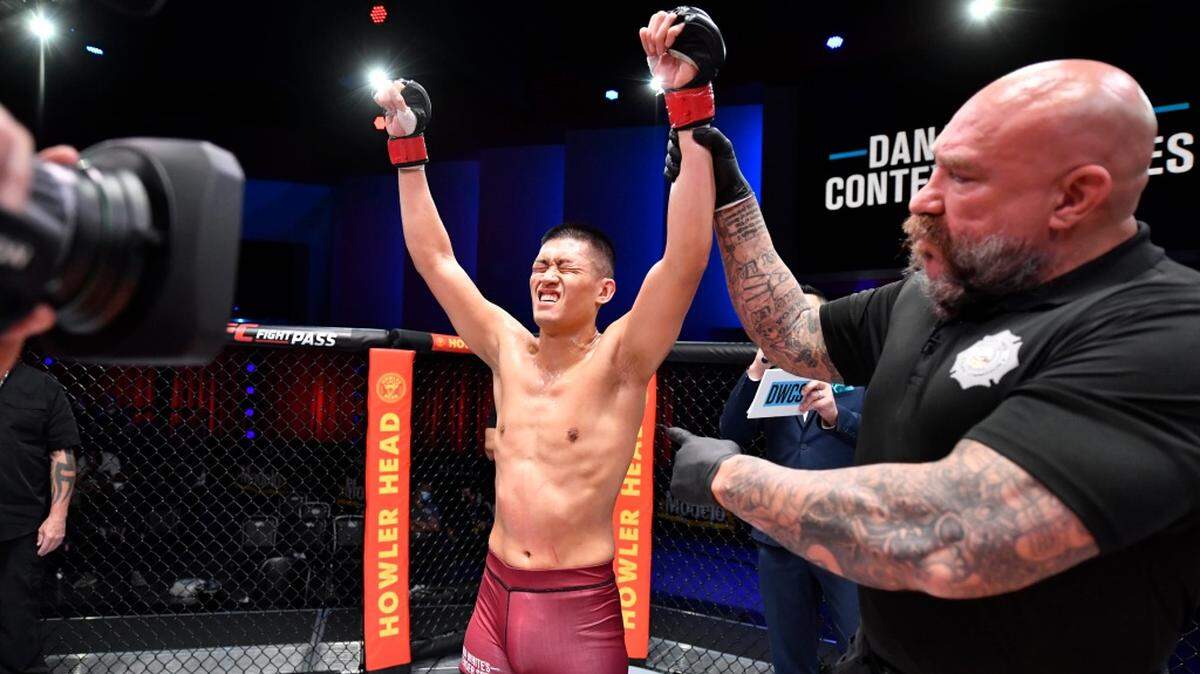 Wichita native Steven Nguyen won a unanimous decision over Theo Rlayang in a lightweight fight on Tuesday night in Dana White’s Contender Series in Las Vegas.