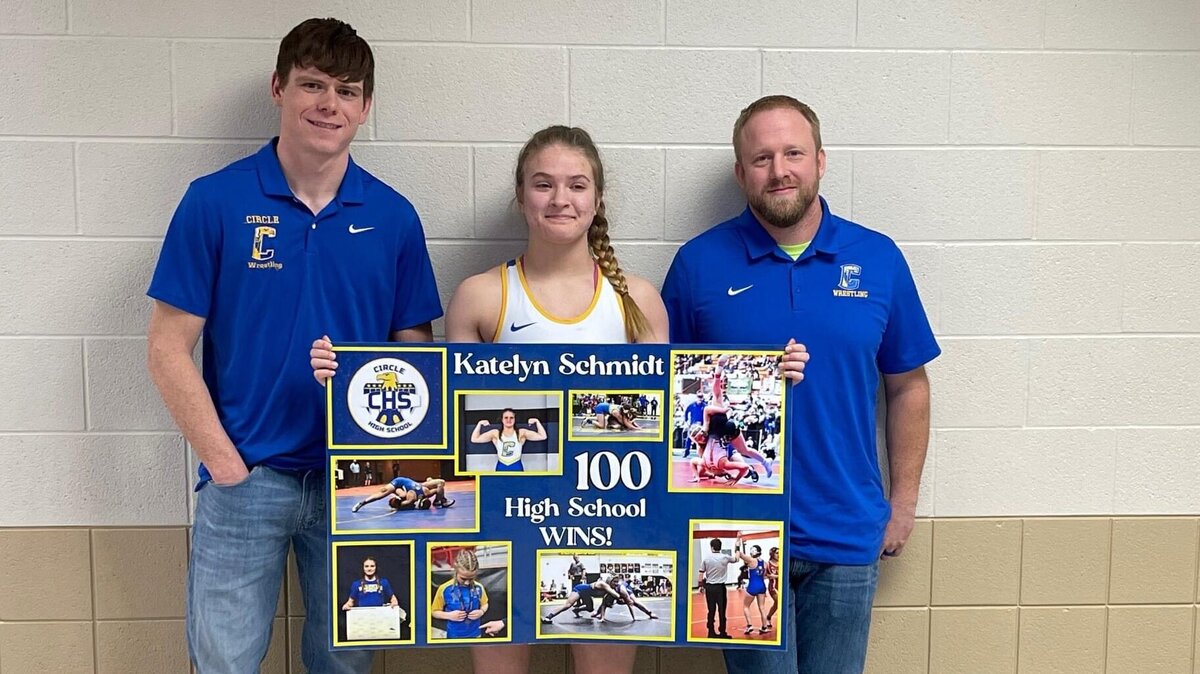 Circle senior Katelyn Schmidt is one of the state’s best wrestlers in the 140-pound division. She will be wrestling for a state championship this week at the Class 4-1A tournament in Salina.