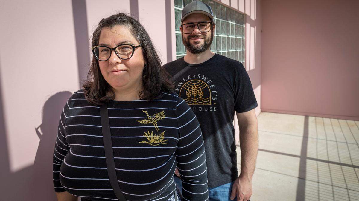 Kinta and Zach McGhee have been operating PeeWee & Sweet’s Bakehouse for a couple of years but now are getting their first storefront in what’s known as the pink building across from Revolutsia.