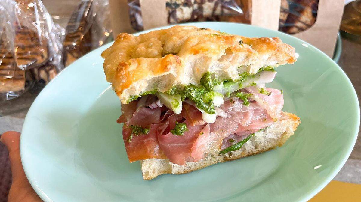 Among the items that will be served at the new Viola’s Pantry eatery: a prosciutto sandwich on focaccia.