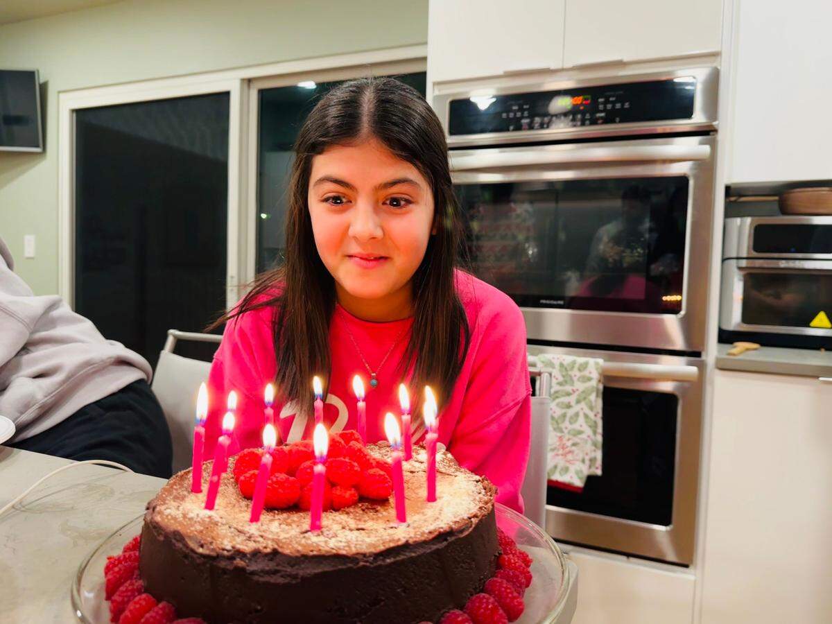 This amazing chocolate cake works for birthday parties too.