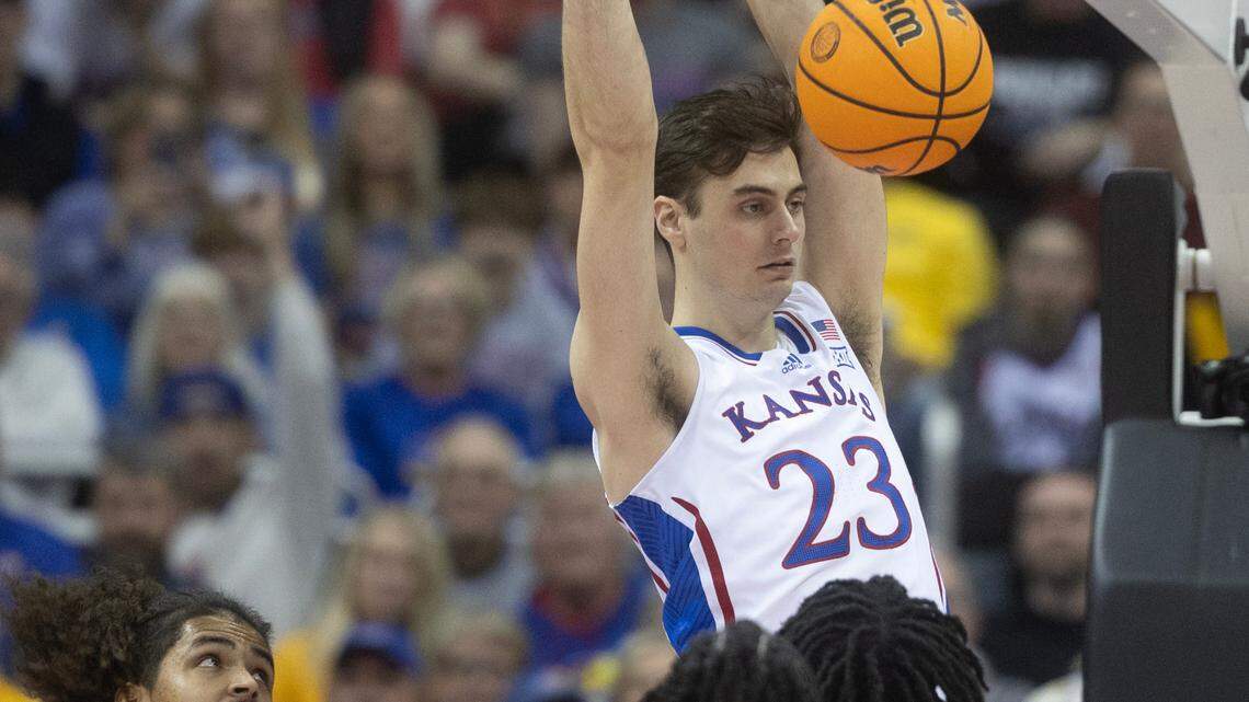 KU’s Parker Braun ‘wasn’t close to 100%,’ thus he didn’t start on Senior Night