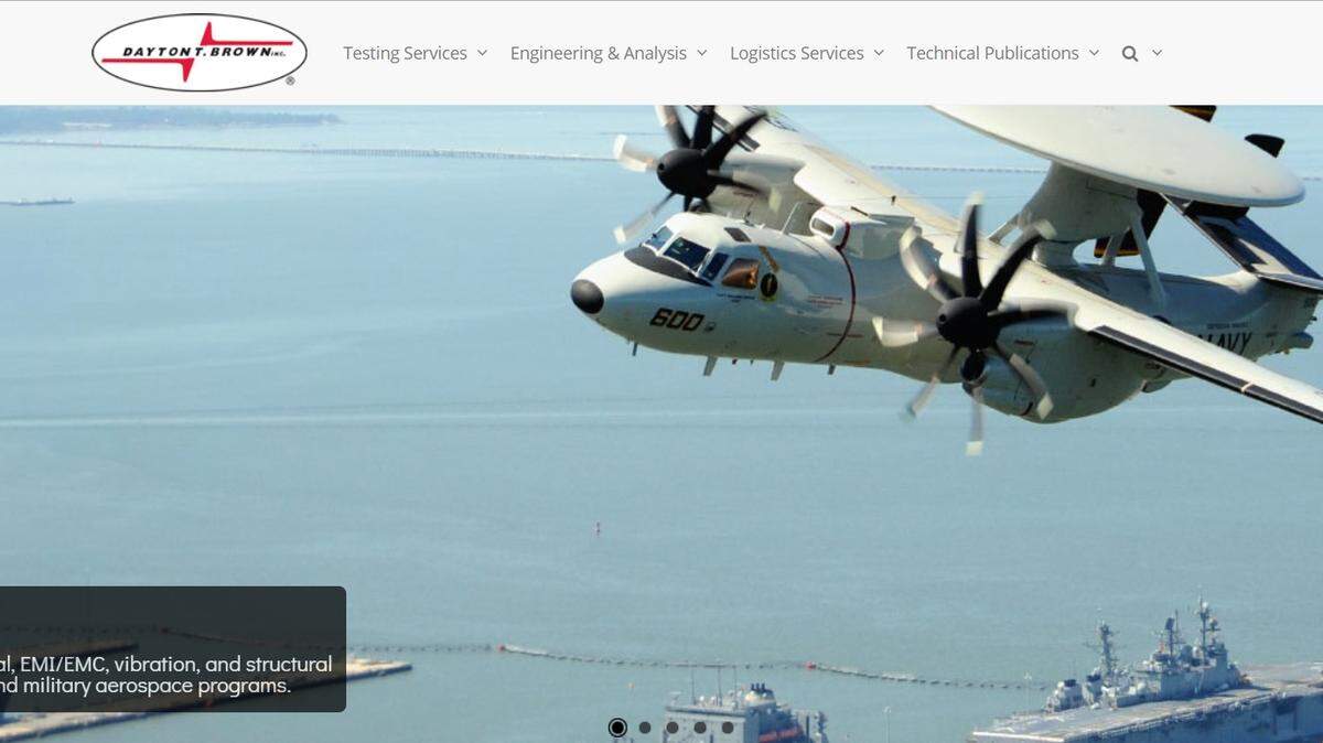 Screenshot of the Dayton T. Brown company website.