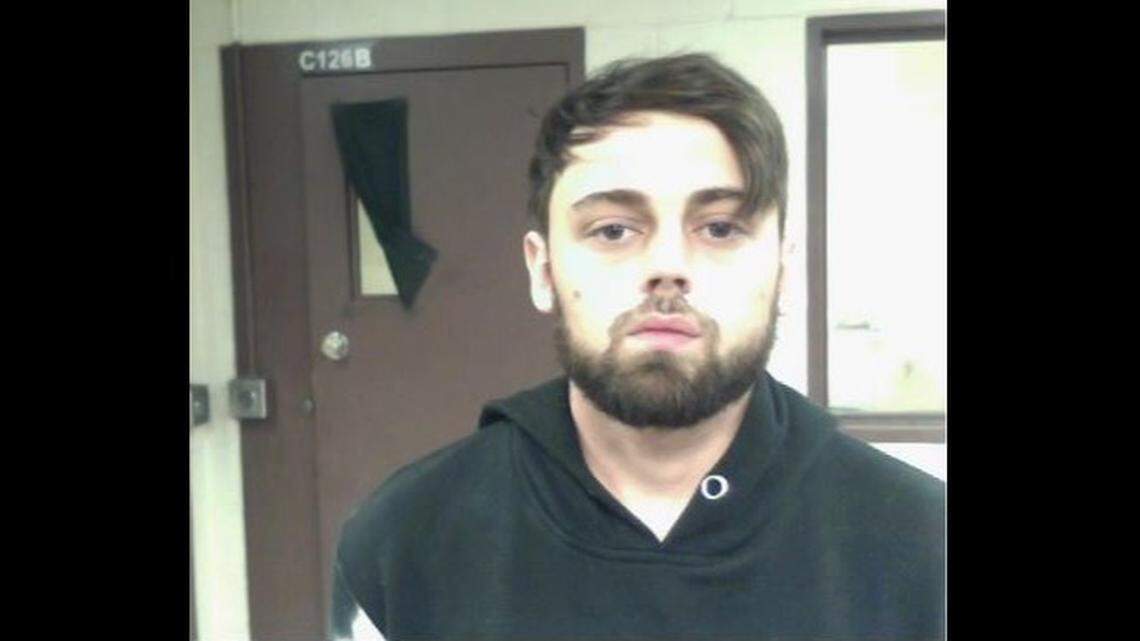 Travis Lee Mock, at the time of his Nov. 10, 2022, arrest.