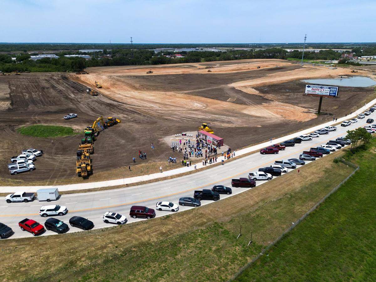 An overhead shot of Park City’s Champtown development at its 2024 groundbreaking.