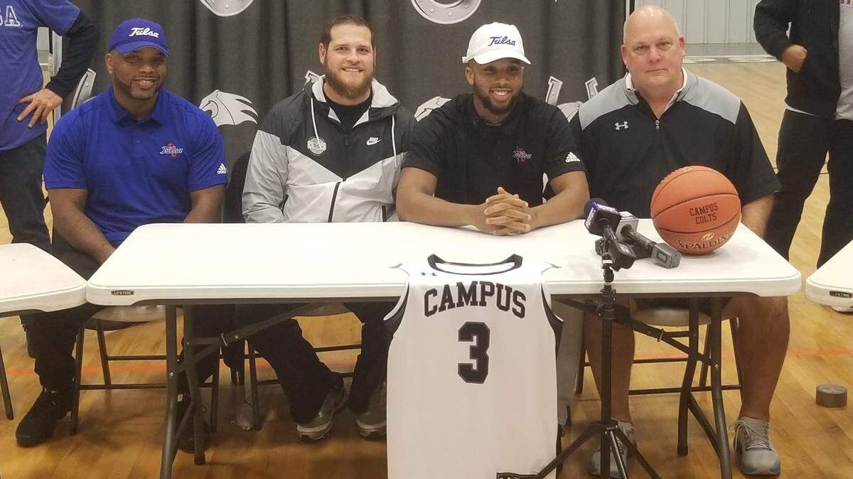 Campus 6-foot-5 senior guard Sterling Chapman, a 3-star prospect in the Class of 2021, announced Wednesday he will sign his letter of intent with Tulsa.