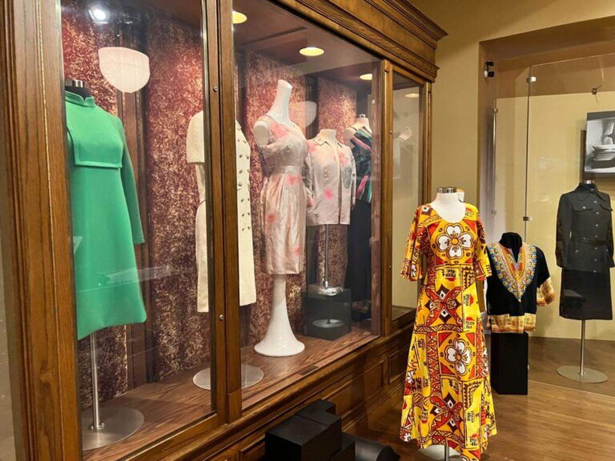 Thrifted items on display at the Wichita-Sedgwick County Historical Museum.