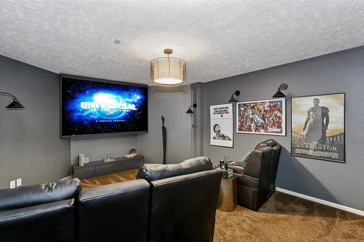 A look at the theater room of 1509 N. Freedom Road in Wichita, listed for $1.29 million as of Nov. 14. 