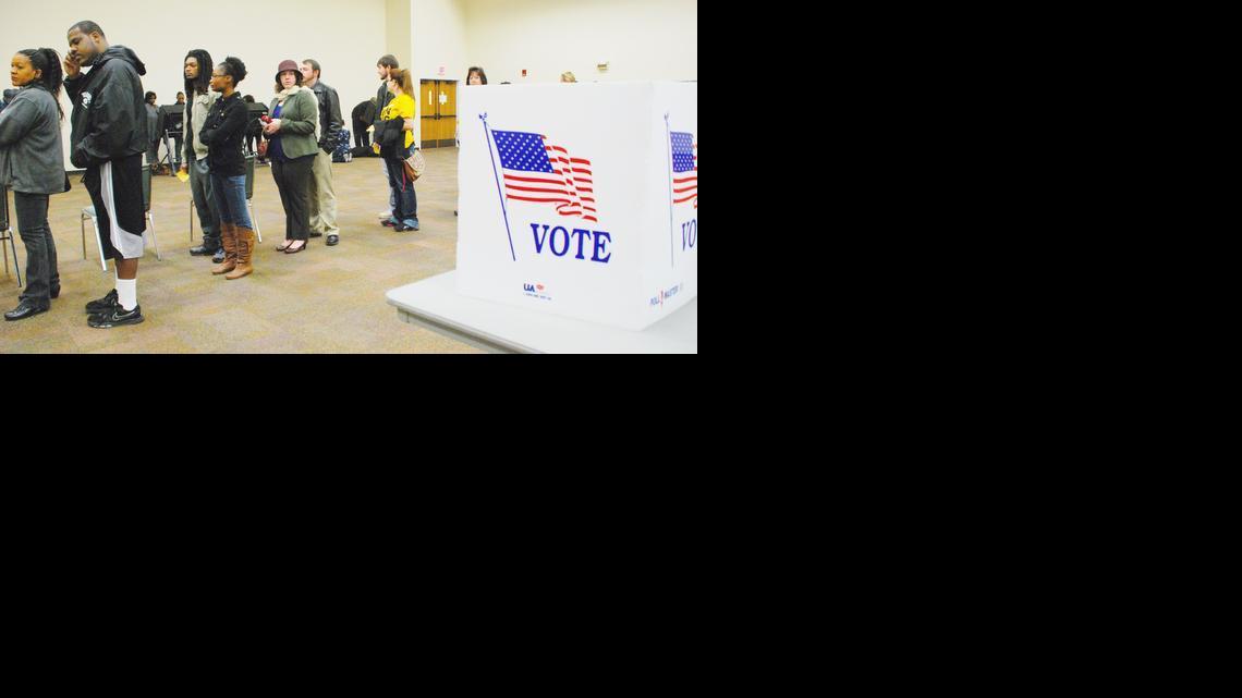 There were long lines of voters in 2012 at WSU’s Hughes Metropolitan Complex.


