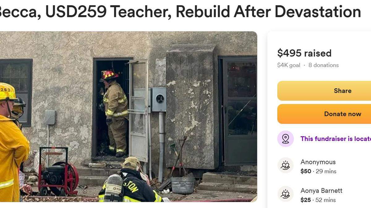A couple GoFundMe pages have been set up to help a mother and daughter who teach at USD 259 after their dogs died in a house fire and their belongings were damaged.